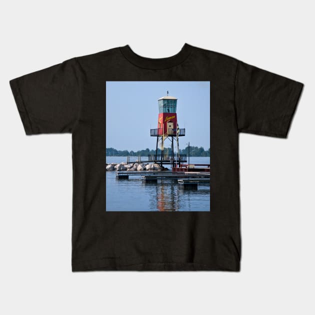 Lyman Harbor Lighthouse Kids T-Shirt by dalekincaid